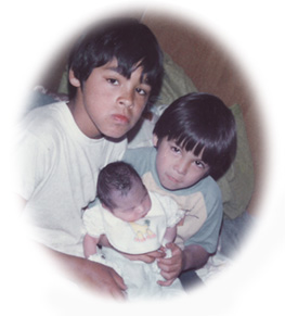 Adam with brothers