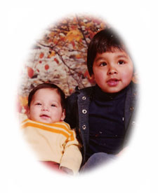 Adam as a baby with older brother "Jesse"